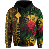Ethiopia Lion Reggae Hoodie Ethiopian Cross LT13 - Wonder Print Shop