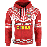 Tonga Rugby Hoodie Mate Maa Tonga Pacific Ngatu White - Wonder Print Shop