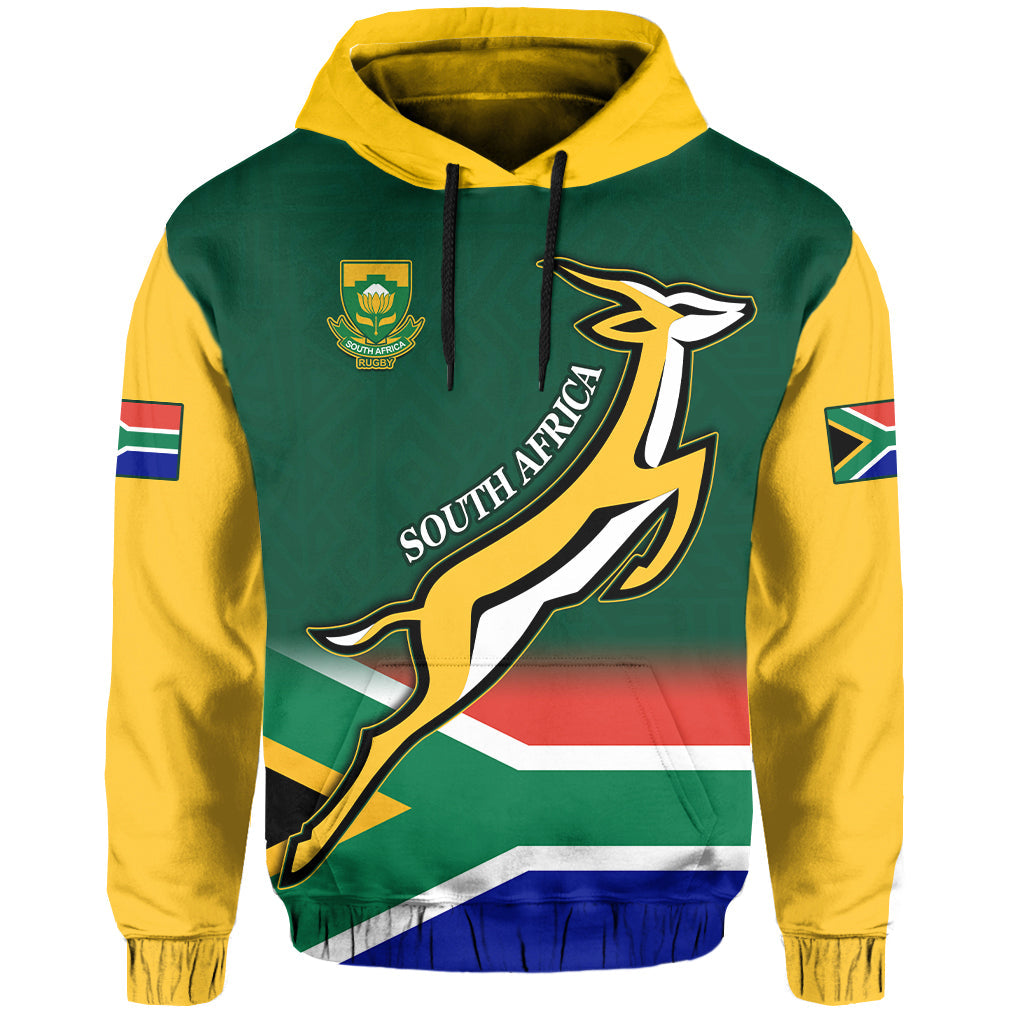 South Africa Rugby Hoodie Springboks Champion Bokke African Pattern Go Bokke LT13 - Wonder Print Shop