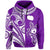 Custom Rarotonga Cook Islands Hoodie Turtle and Map Style Purple LT13 - Wonder Print Shop