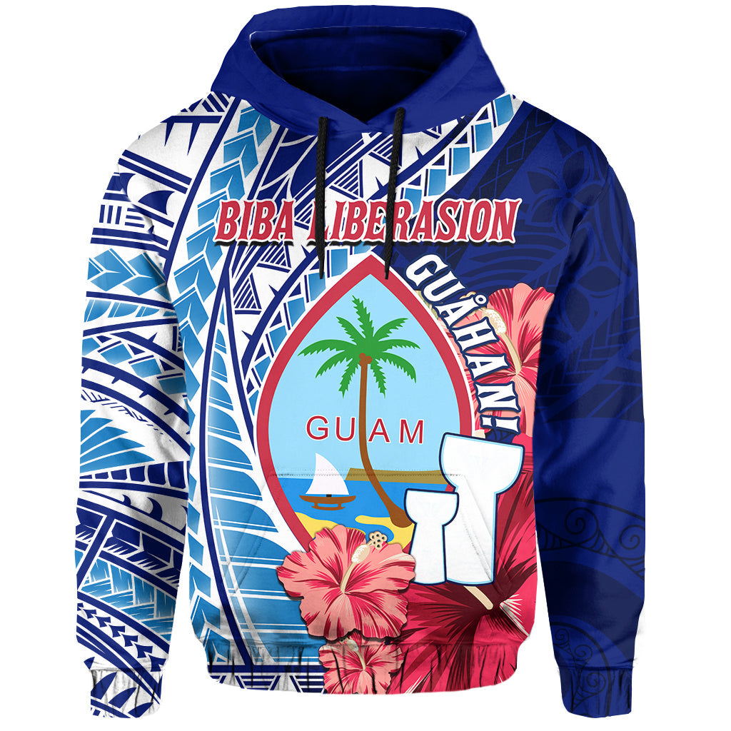 Guam Chamorro Hoodie Happy Liberation Day Latte Stone LT13 - Wonder Print Shop
