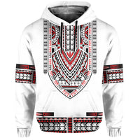 Custom Personalised Polynesian Hoodie Dashiki With Polynesian Tattoo Royal Version - Wonder Print Shop