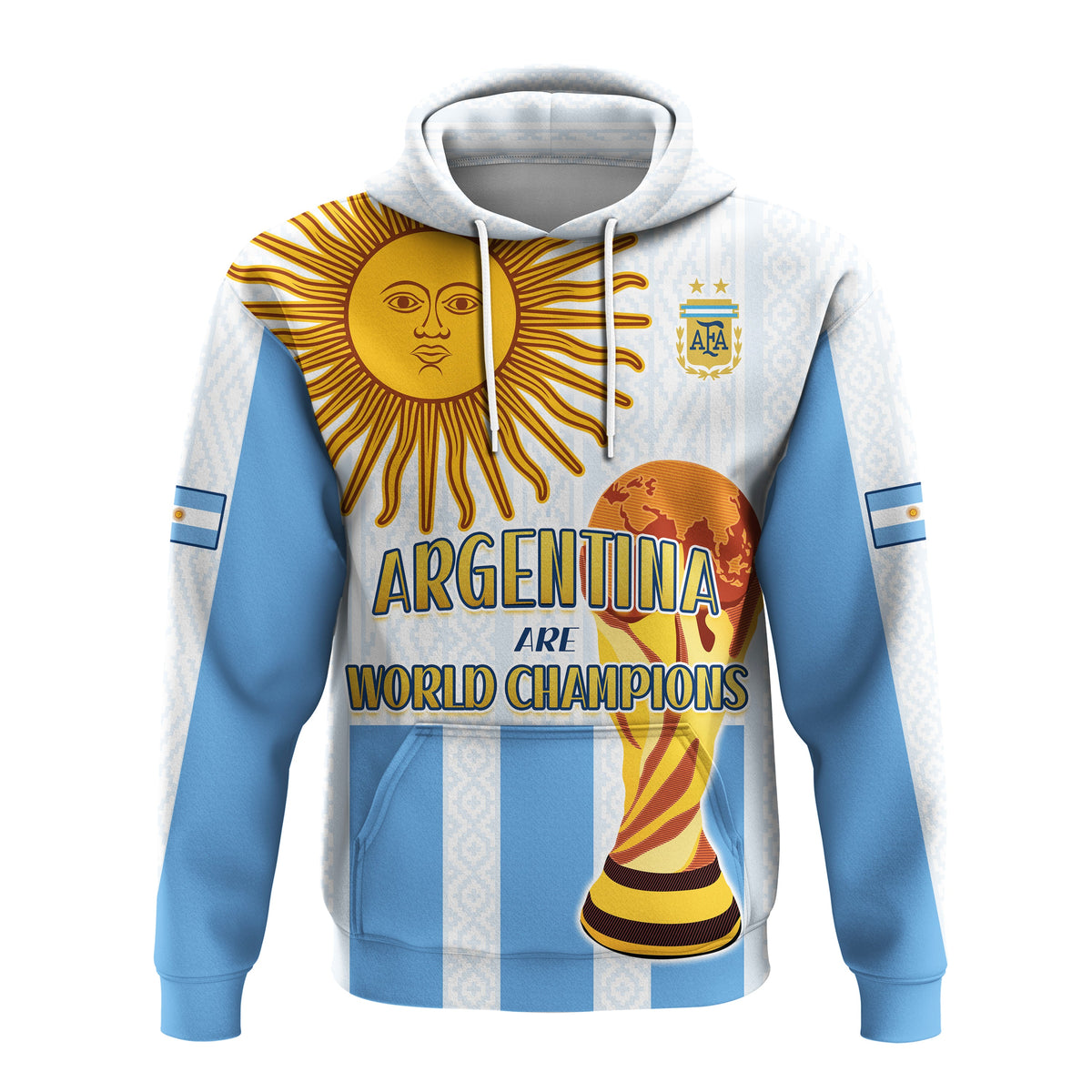 Custom Argentina Football Hoodie World Champions 2022 Dream Come True LT13 - Wonder Print Shop