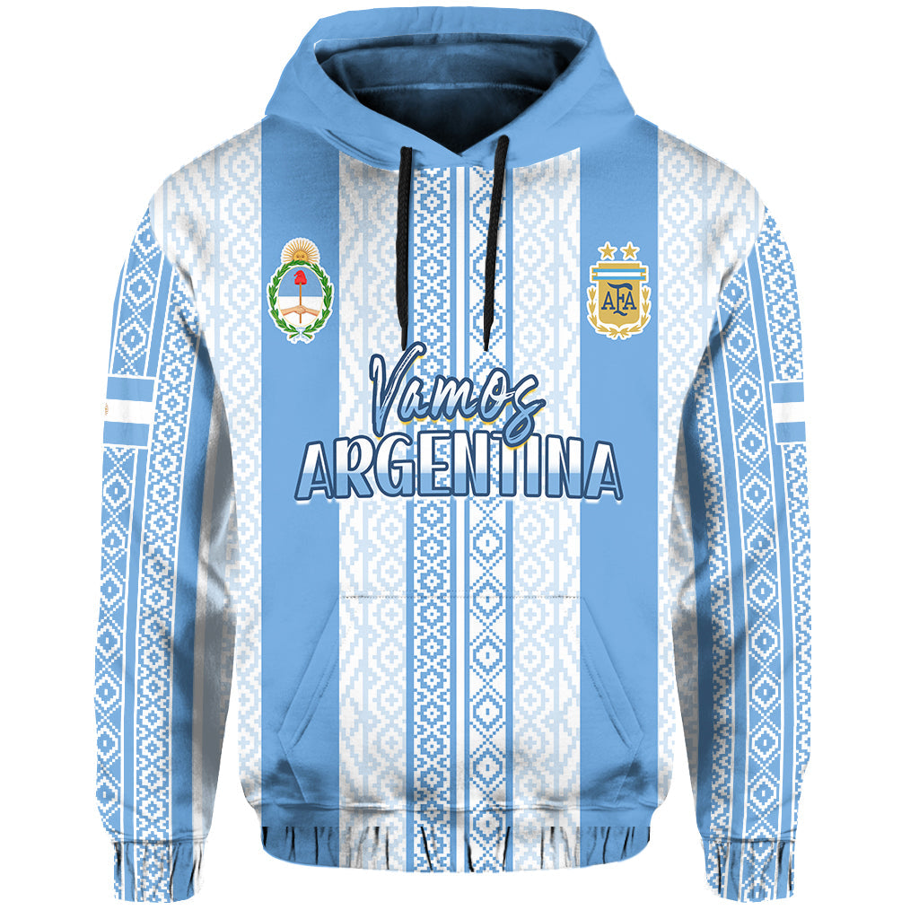 Custom Argentina Football Hoodie Champions World Cup Gaucho Vamos LT13 - Wonder Print Shop