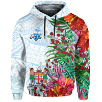 Fiji Hoodie Proud Fijian Tapa mix Tagimoucia Flowers LT13 - Wonder Print Shop