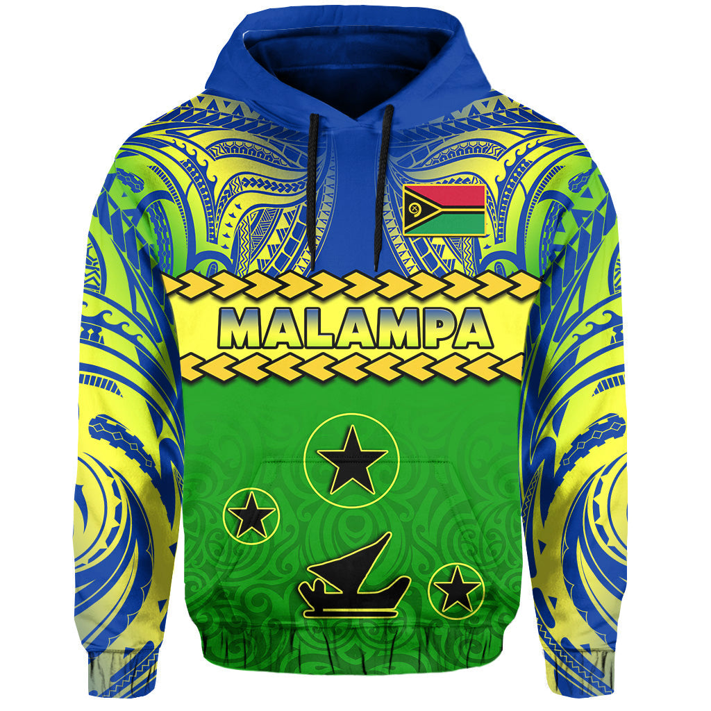 Malampa Province Hoodie Vanuatu Pig Tusk Polynesian Flag Style - Wonder Print Shop