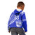 Custom Text and Number Fiji Rugby Sevens Hoodie KID Fijian 7s Tapa Polynesian Blue Ver.02 LT13 - Wonder Print Shop