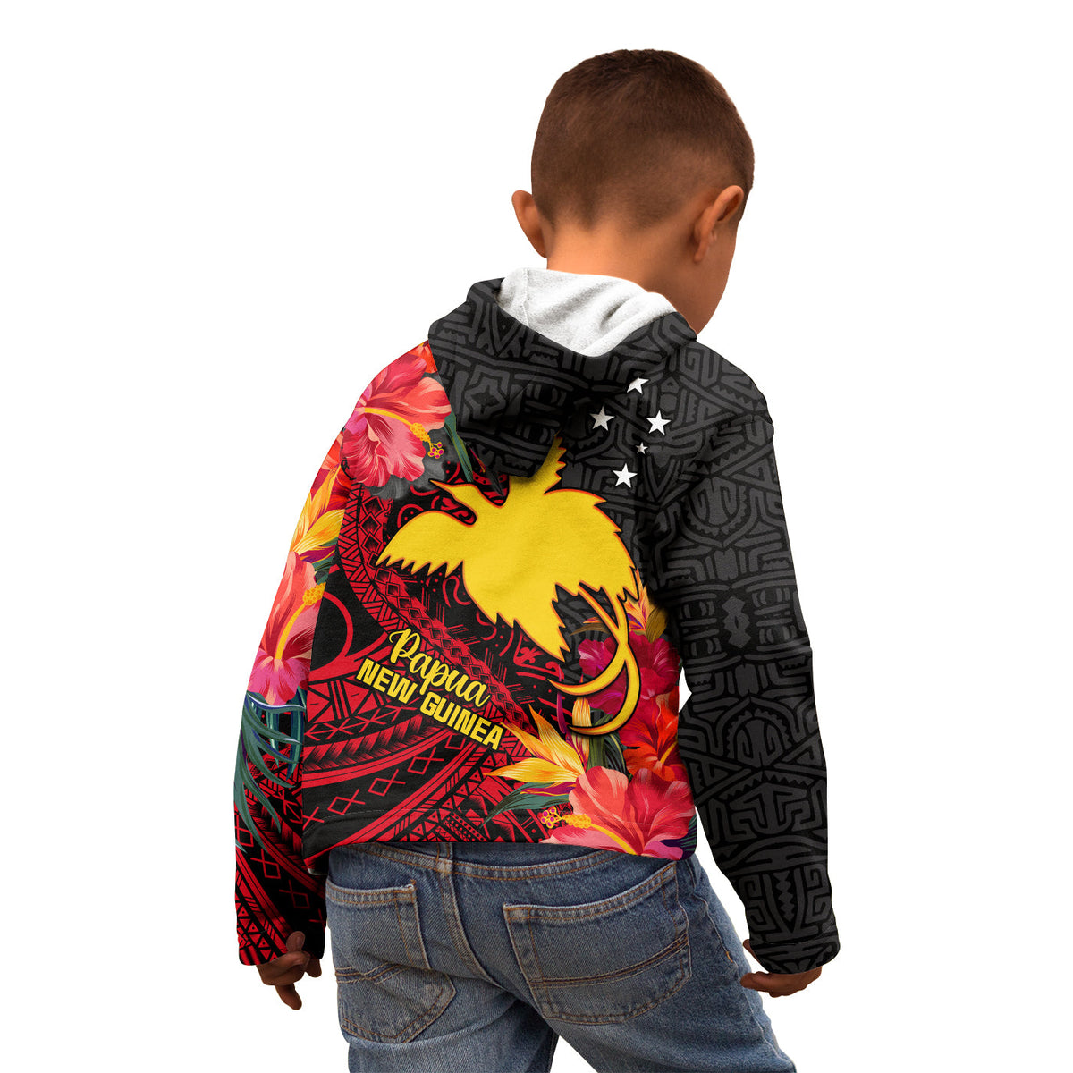 Custom Personalised Papua New Guinea Hoodie KID Bird of Paradise LT13 - Wonder Print Shop