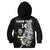 Custom Text And Number New Zealand 2022 Rugby Hoodie KID All Black Silver Fern Maori Pattern Version Black - Wonder Print Shop