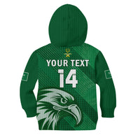 (Custom Text And Number) Saudi Arabia Football Hoodie KID Green Falcons World Cup 2022 - Wonder Print Shop
