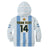 (Custom Text And Number) Argentina Football Hoodie KID World Cup La Albiceleste 3rd Champions Proud - Wonder Print Shop
