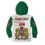 (Custom Text and Number) Morocco Football Hoodie KID Atlas Lions White World Cup 2022 - Wonder Print Shop