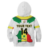 (Custom Text And Number) Senegal Football Hoodie KID Champions WC 2022 - Wonder Print Shop