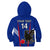 (Custom Text and Number) Japan Football Hoodie KID Samurai Blue World Cup 2022 - Wonder Print Shop