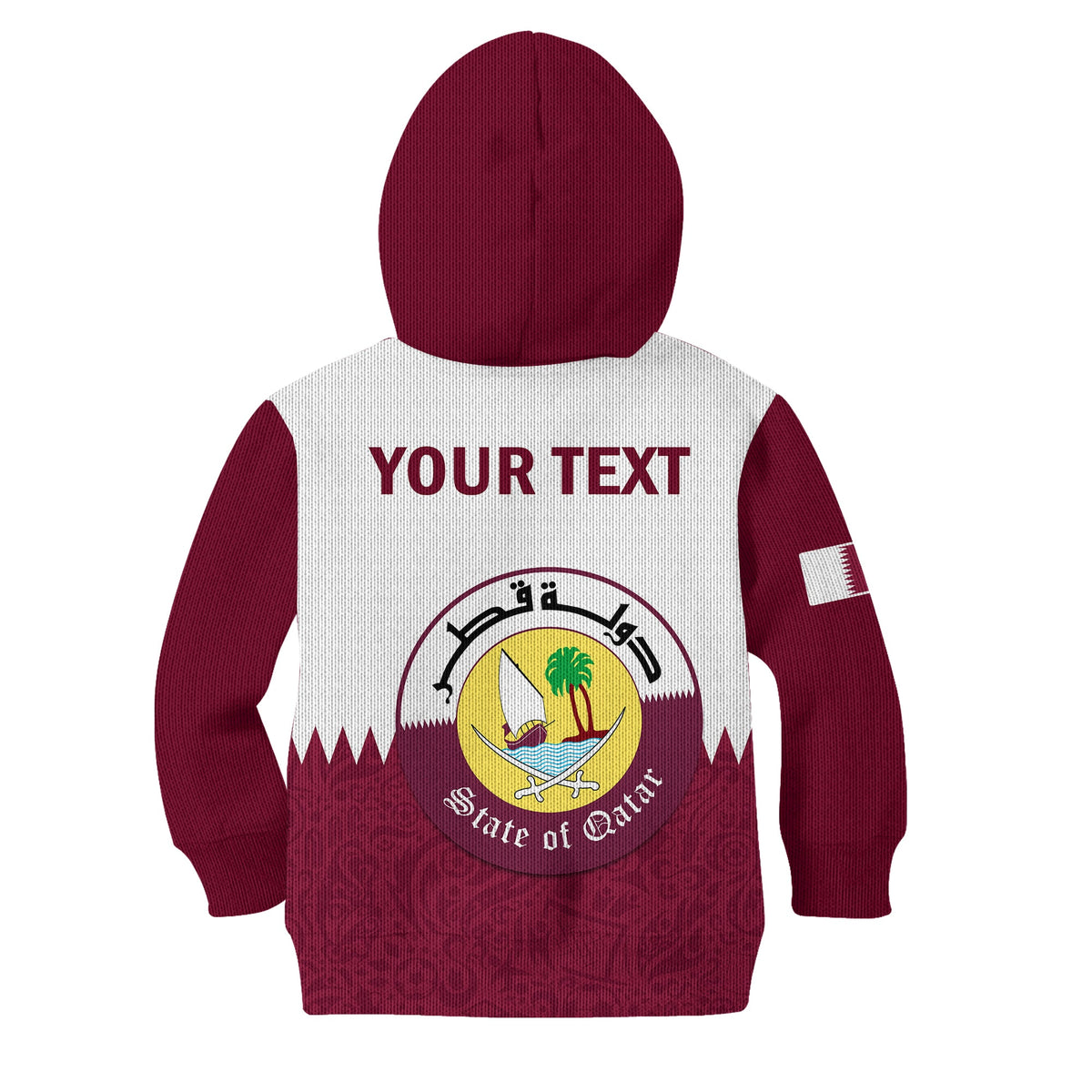 (Custom Personalised) Qatar Hoodie KID Laeeb Mascot World Cup 2022 Welcome To Qatari - Wonder Print Shop
