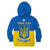 Custom Personalised Ukraine Hoodie KID Ukraine Gold Trident Slava Ukraini Blue - Wonder Print Shop