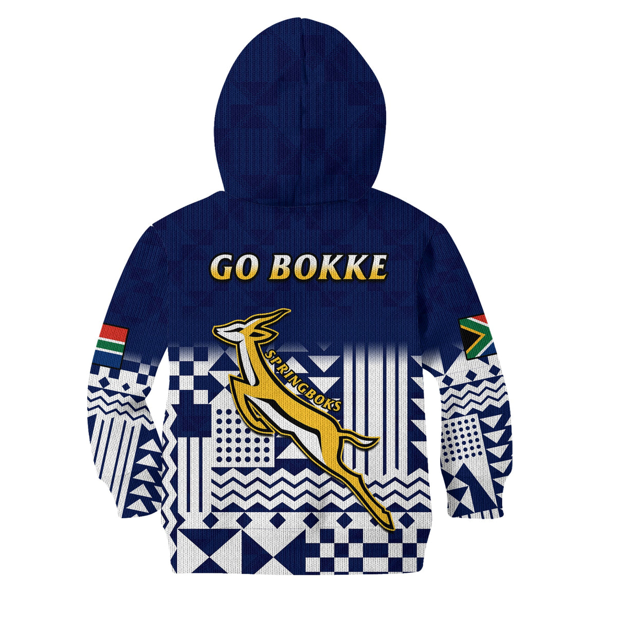 South Africa Rugby Hoodie KID Outgoing Tour Go Springboks - Wonder Print Shop