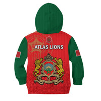 Morocco Football Hoodie KID Atlas Lions Red World Cup 2022 - Wonder Print Shop