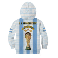 Argentina Football Hoodie KID World Cup La Albiceleste 3rd Champions Proud - Wonder Print Shop