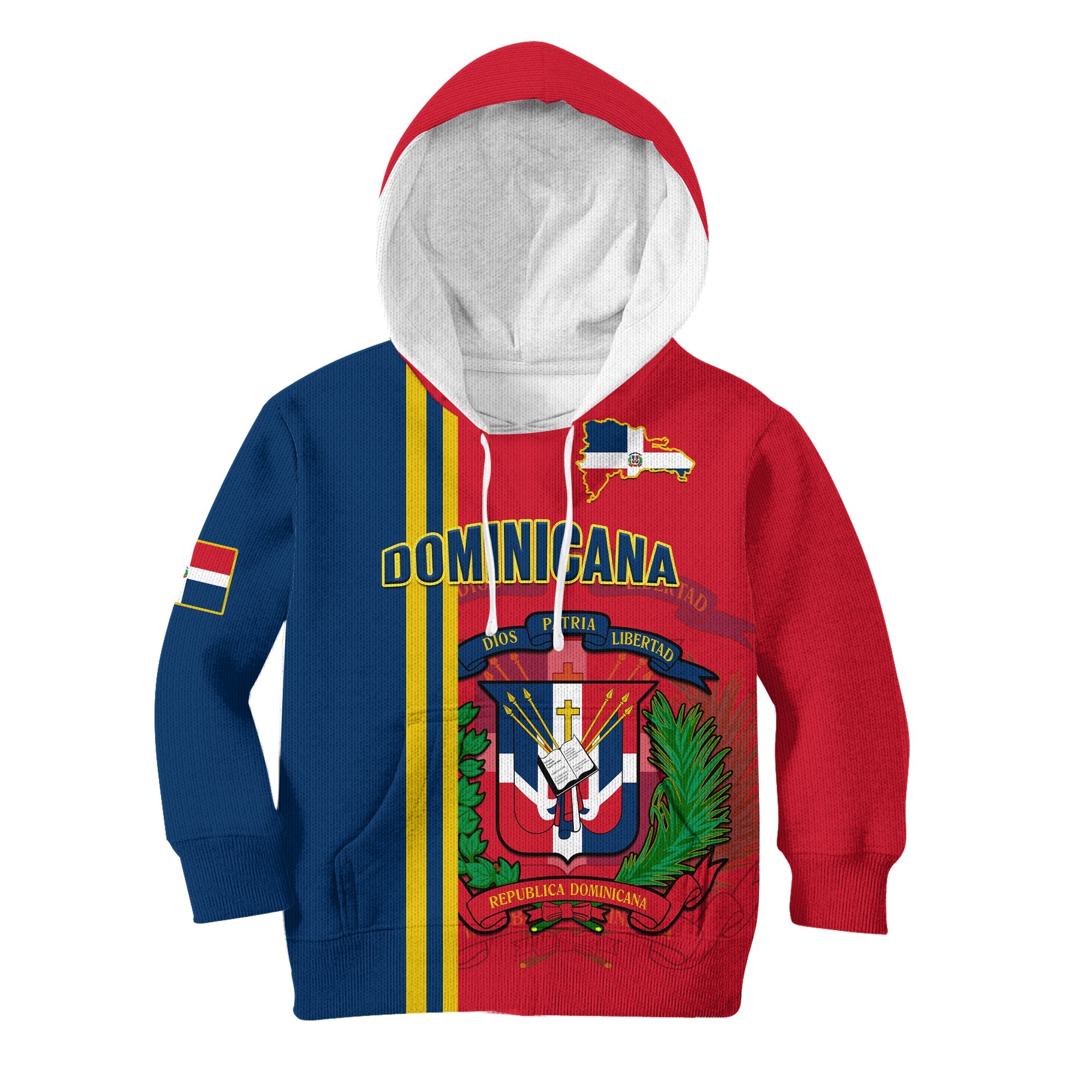 (Custom Personalised) Dominican Republic Hoodie KID Happy 179 Years Of Independence - Wonder Print Shop