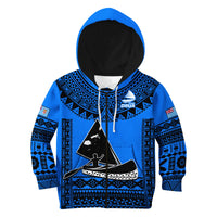 Fiji Rugby Hoodie KID Fijian Drua Super Polynesian Special Tapa Pattern - Wonder Print Shop