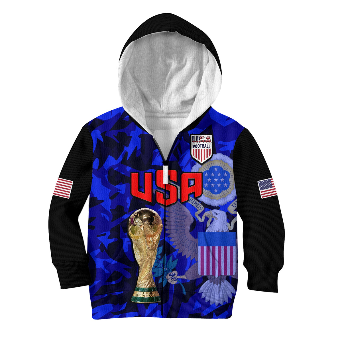 USA Football Hoodie KID The Yanks Champions WC 2022 - Wonder Print Shop