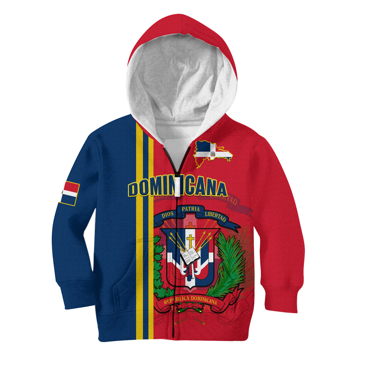 (Custom Personalised) Dominican Republic Hoodie KID Happy 179 Years Of Independence - Wonder Print Shop