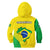 Brazil Football Hoodie KID Brasil Map Come On Canarinho Sporty Style - Wonder Print Shop