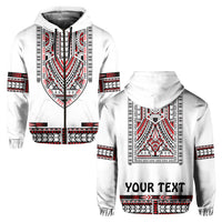 Custom Personalised Polynesian Hoodie Dashiki With Polynesian Tattoo Royal Version - Wonder Print Shop