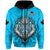 Custom Canada Maple Leaf Hoodie Blue Haida Wolf LT13 - Wonder Print Shop