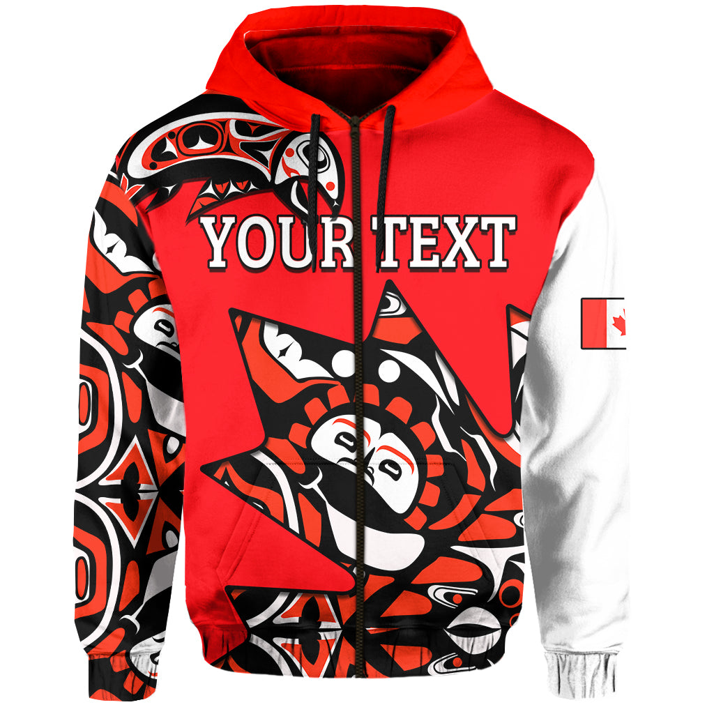 Custom Canada Haida Hoodie Maple Leaf Canadian LT13 - Wonder Print Shop