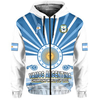 Custom Argentina Football Hoodie The Sun WC2022 Soccer Vamos La Albiceleste LT13 - Wonder Print Shop