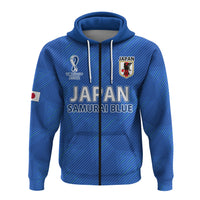 Custom Japan Football Hoodie Samurai Blue Champions 2022 World Cup LT13 - Wonder Print Shop