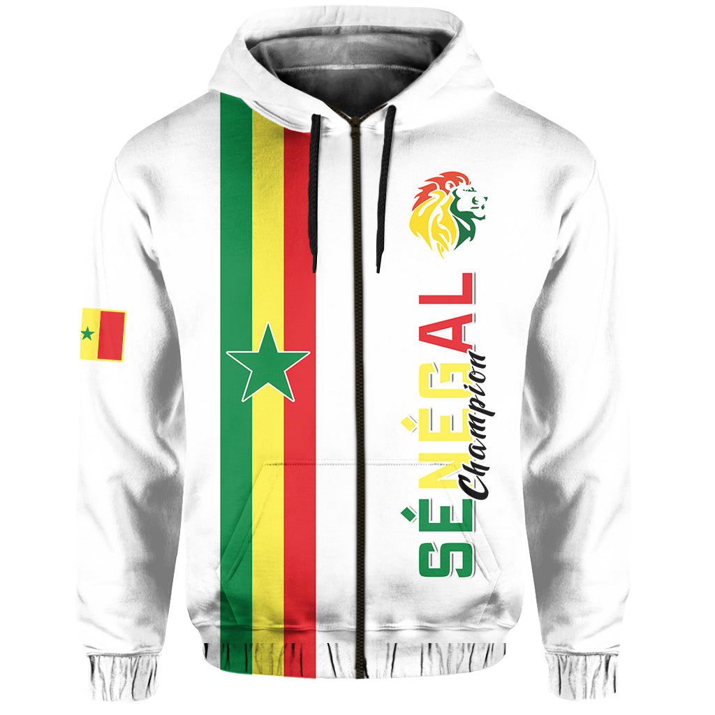 Custom Senegal Football Hoodie World Cup Soccer Lions of Teranga Champions mix Map LT13 - Wonder Print Shop