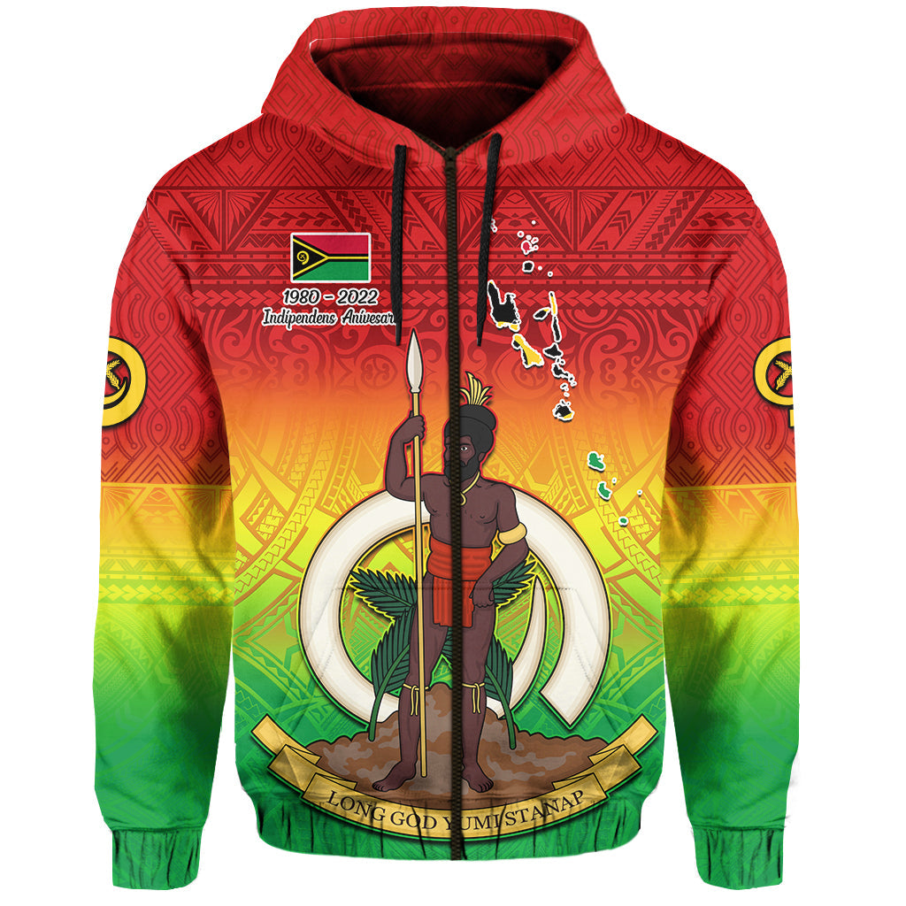 Custom Vanuatu Independence Day Hoodie 42nd Anniversary Yumi Yumi Yumi LT13 - Wonder Print Shop