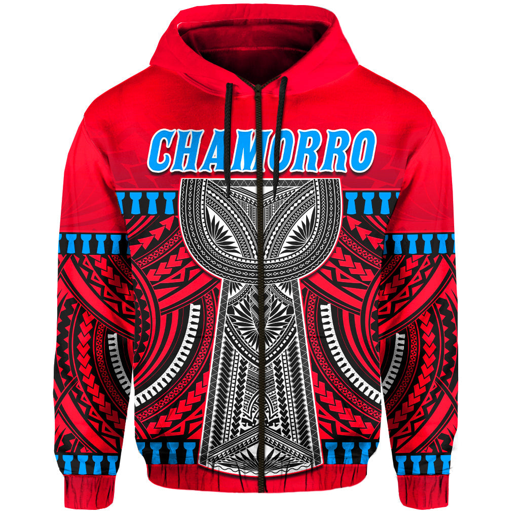 Custom Guam Chamorro Hoodie Latte Stone Red Polynesian Haligi LT13 - Wonder Print Shop