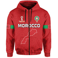 Custom Morocco Football Hoodie Champions World Cup New History LT13 - Wonder Print Shop