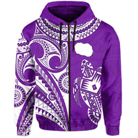 Custom Rarotonga Cook Islands Hoodie Turtle and Map Style Purple LT13 - Wonder Print Shop