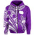 Custom Rarotonga Cook Islands Hoodie Turtle and Map Style Purple LT13 - Wonder Print Shop