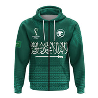 Custom Saudi Arabia Football Hoodie KSA Proud Arabia Pattern Green Original LT13 - Wonder Print Shop