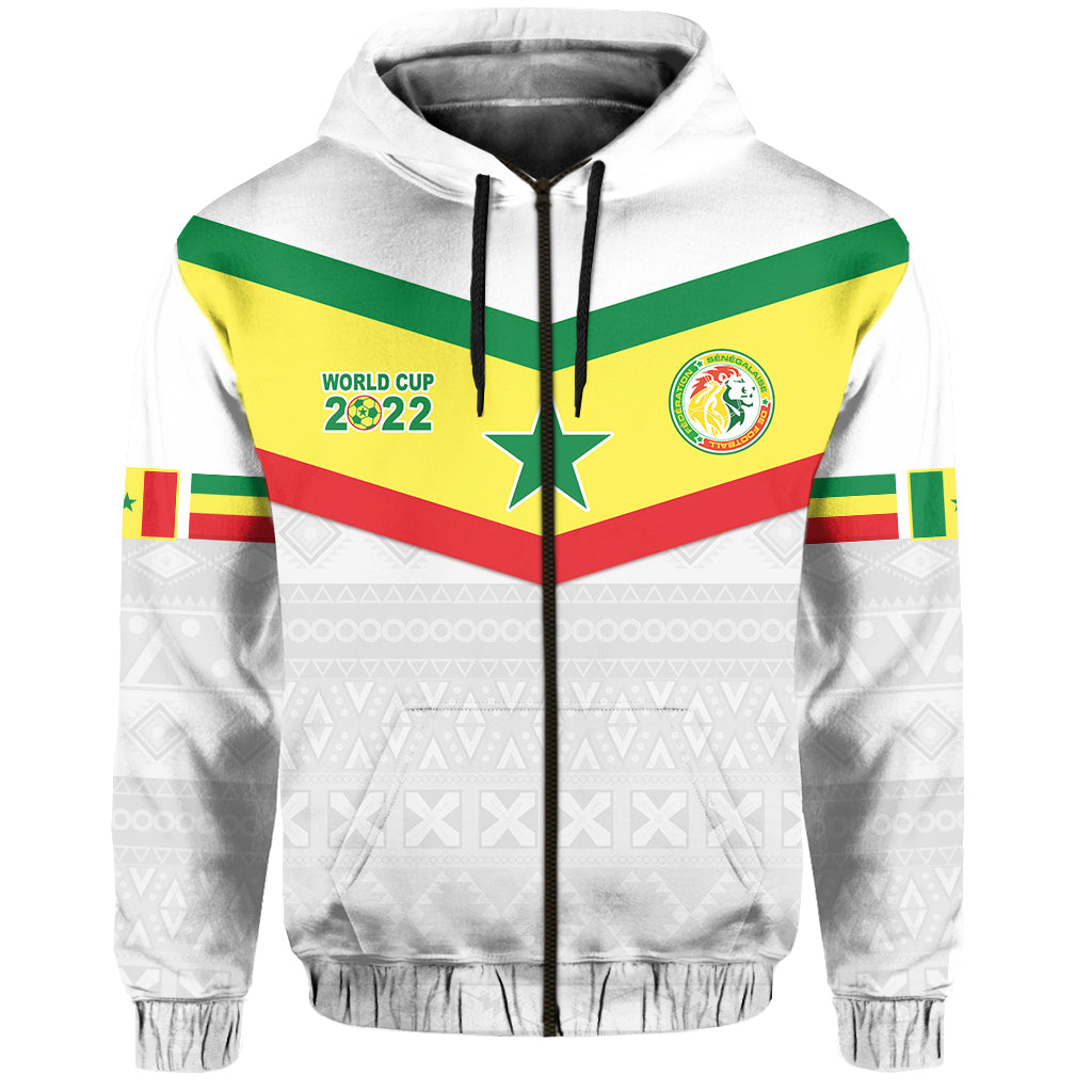 Custom Senegal Football 2022 Hoodie Champion Teranga Lions Mix African Pattern LT13 - Wonder Print Shop