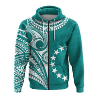 Cook Islands Tatau Hoodie Symbolize Passion Stars Version Blue LT13 - Wonder Print Shop