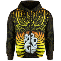 Custom Aotearoa Fern Hoodie New Zealand Hei Tiki Gold Style LT13 - Wonder Print Shop