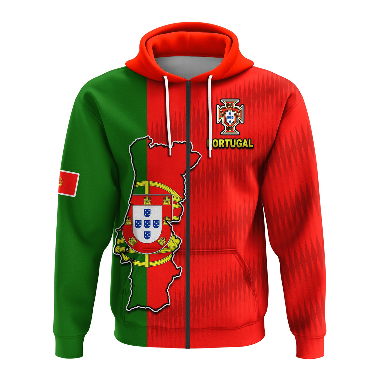 Portugal Football 2022 Hoodie Style Flag Portuguese Champions LT13 - Wonder Print Shop