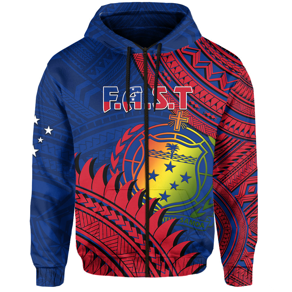F.A.S.T Samoa Hoodie Samoan Coat Of Arms Polynesian Pattern - Wonder Print Shop