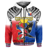 Philippines Hoodie Polynesian Filipino Pattern With Eagle - Wonder Print Shop