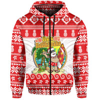 Custom Christmas Hawaii Hoodie Kanaka Polynesian Santa Claus Mele Kalikimaka - Wonder Print Shop