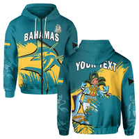 Custom Bahamas Hoodie Blue Marlin With Bahamian Coat Of Arms - Wonder Print Shop