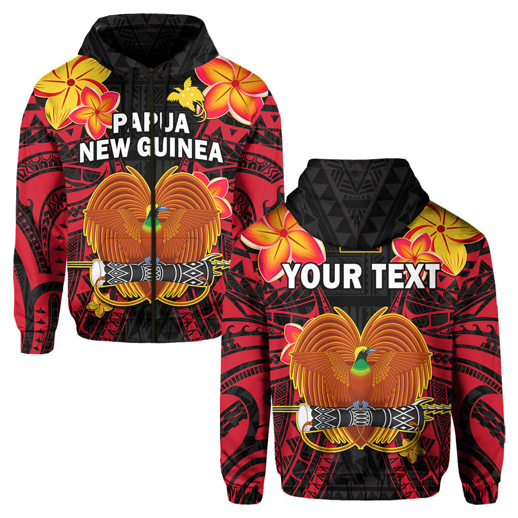 Custom Personalised Papua New Guinea Hoodie PNG Bird Of Paradise Polynesian Pattern - Wonder Print Shop