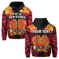 Custom Personalised Papua New Guinea Hoodie PNG Bird Of Paradise Polynesian Pattern - Wonder Print Shop